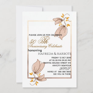 50. Hochzeitsjubiläum Einladung, Grünzeug Hochzeit Feiertagskarte