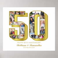 50. Hochzeitsjubiläum Foto-Collage