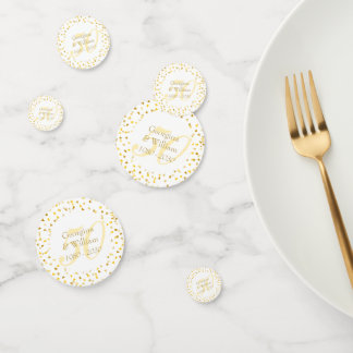 50. Hochzeitsjubiläum Goldene Herzen Konfetti