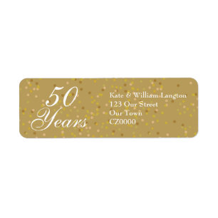 50. Hochzeitsjubiläum Goldstaub-Konfetti