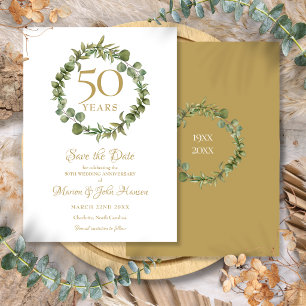 50. Hochzeitsjubiläum Save-the-Date-Girlande Einladung