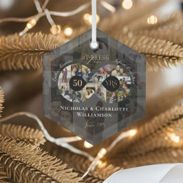 50. Hochzeitsjubiläum Unendlichkeit-Fotocollage Ornament Aus Glas