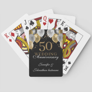 50. Hochzeitsjubiläumsballons Spielkarten