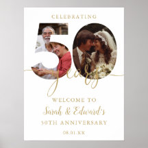 50. Hochzeitstag 2 Foto Begrüßungszeichen