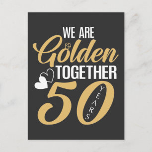 50. Hochzeitstag 50 Jahre Goldenes Paar Postkarte