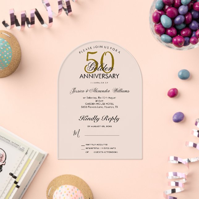 50. Hochzeitstag Acryleinladungen (Insitu (Feier))