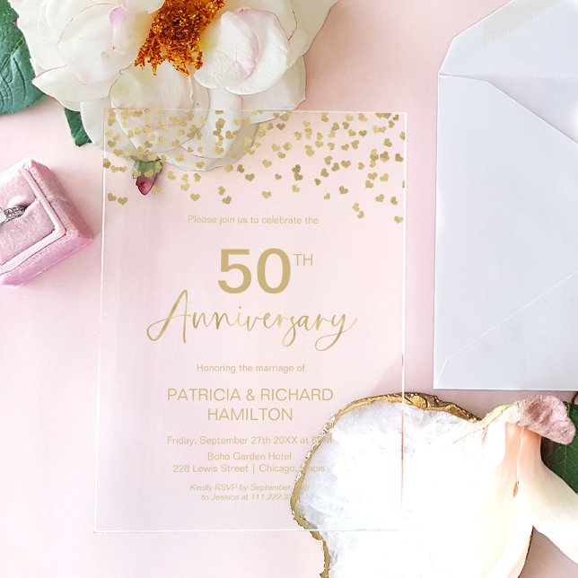 50. Hochzeitstag Acryleinladungen (Von Creator hochgeladen)