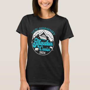 50. Hochzeitstag Alaska Kreuzfahrt 2024 Paar T-Shirt