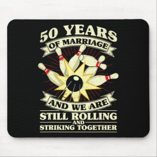50. Hochzeitstag Bowling Verheiratete Ehefrau Husb Mousepad