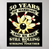 50. Hochzeitstag Bowling Verheiratete Ehefrau Husb