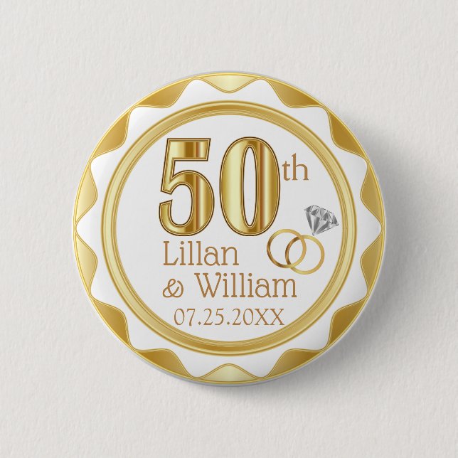 50. Hochzeitstag Button (Vorderseite)