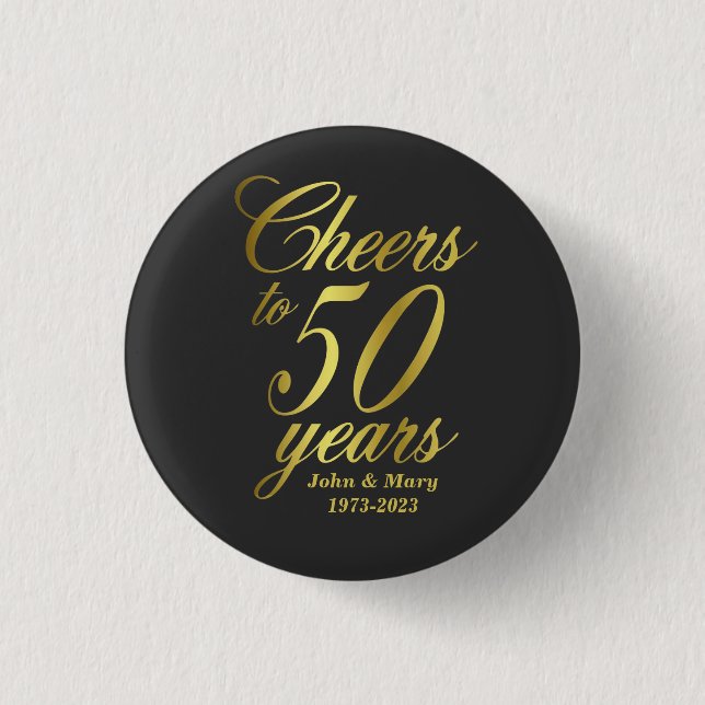 50. Hochzeitstag Button (Vorderseite)