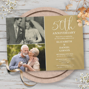 50. Hochzeitstag Damals Und Heute 2 Foto Einladung