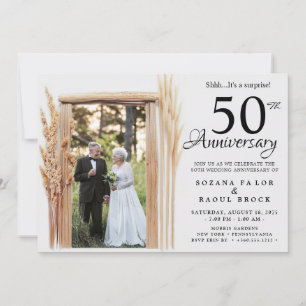 50. Hochzeitstag damals und heute Foto Einladung