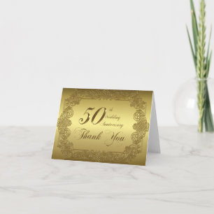 50. Hochzeitstag Dankeschön Note Card Dankeskarte