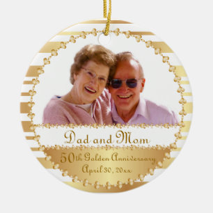 50. Hochzeitstag - DIY-Foto Keramik Ornament
