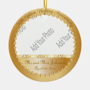 50. Hochzeitstag - DIY-Foto Keramikornament