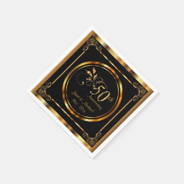 50. Hochzeitstag | DIY Text Serviette (Ecke)