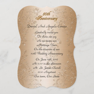 50. Hochzeitstag Ehegelübde erneuerung goldener Sa Einladung