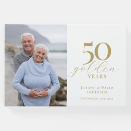 50. Hochzeitstag Elegant 50 Goldene Jahre Gästebuch