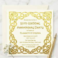 50. Hochzeitstag Falschgold-Keltischer Knoten-Einl
