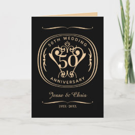 50. Hochzeitstag Faltenkarte Karte