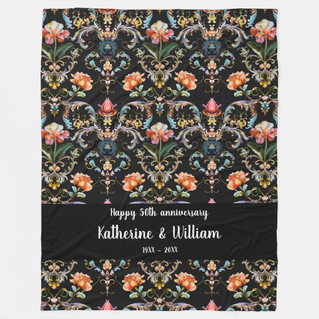 50. Hochzeitstag Fleecedecke (Vorderseite)