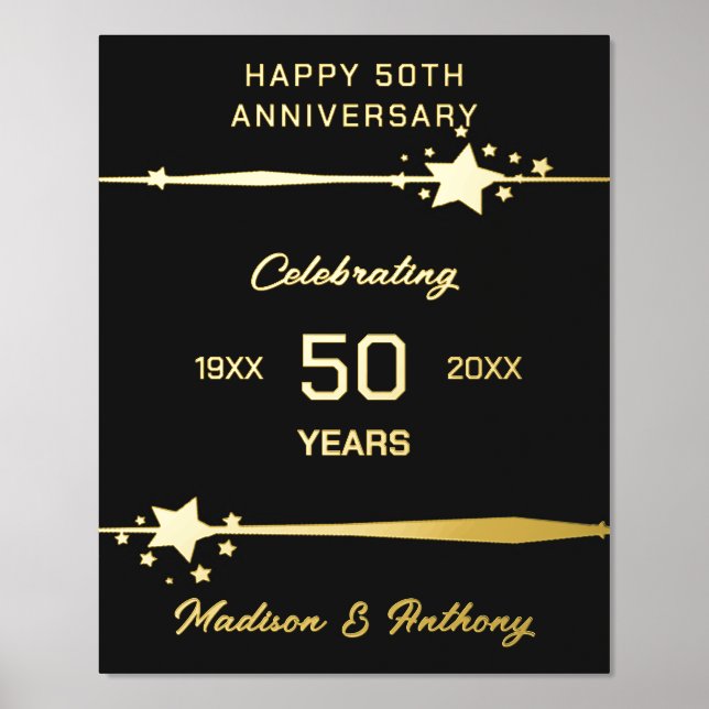 50. Hochzeitstag Foliendrucke (Vorderseite)