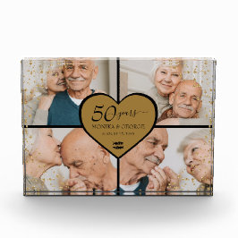 50. Hochzeitstag Foto Gold Glitzer Herz