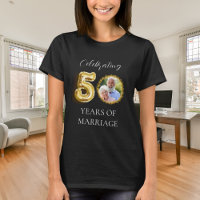 50. Hochzeitstag Foto Gold schwarz