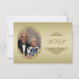 50. Hochzeitstag Foto RSVP Card Karte