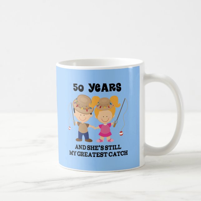 50. Hochzeitstag-Geschenk für ihn Kaffeetasse (Rechts)