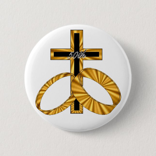 50. Hochzeitstag-Geschenke Button (Vorderseite)