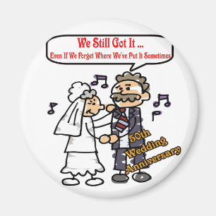 50. Hochzeitstag-Geschenke Magnet