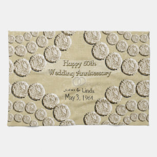 50. Hochzeitstag-Geschirrtuch Küchentuch