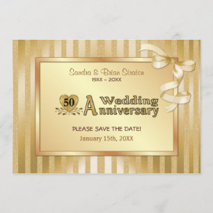 50. Hochzeitstag - Gold Save The Date