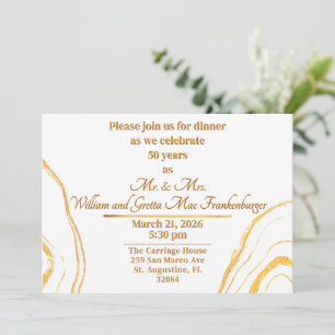 50. Hochzeitstag Goldene Hochzeit Jubiläumsfeier Einladung
