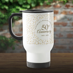 50. Hochzeitstag Goldene Liebe Herz Reisebecher