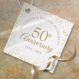 50. Hochzeitstag Goldstaub Confetti Geschenkanhänger