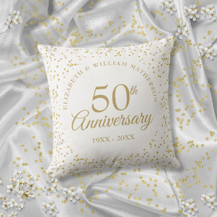 50. Hochzeitstag Goldstaubdecke Kissen