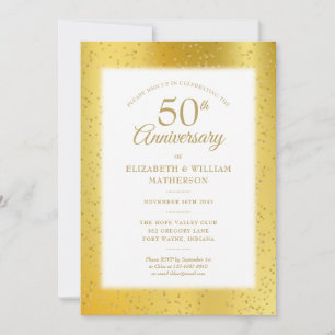 50. Hochzeitstag Goldstaubtroil Einladung