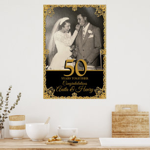 50. Hochzeitstag Hängeposter Poster
