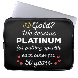 50. Hochzeitstag I - Gold Funny Couple Laptopschutzhülle
