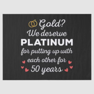 50. Hochzeitstag I - Gold Funny Couple Seidenpapier
