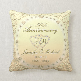 50. Hochzeitstag Kissen