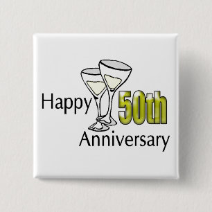 50. Hochzeitstag-Knopf Button