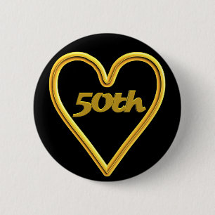 50. Hochzeitstag-Knopf Button