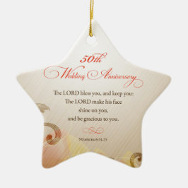 50. Hochzeitstag, Lord Bless & Behalt Keramik Ornament