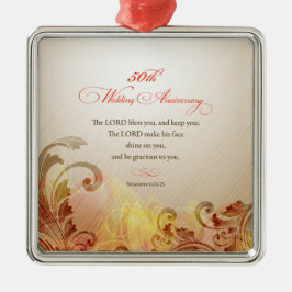 50. Hochzeitstag, Lord Bless & Behalt Ornament Aus Metall