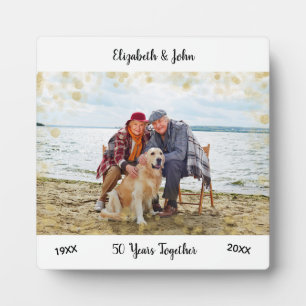 50. Hochzeitstag maßgeschneid Fotoplatte